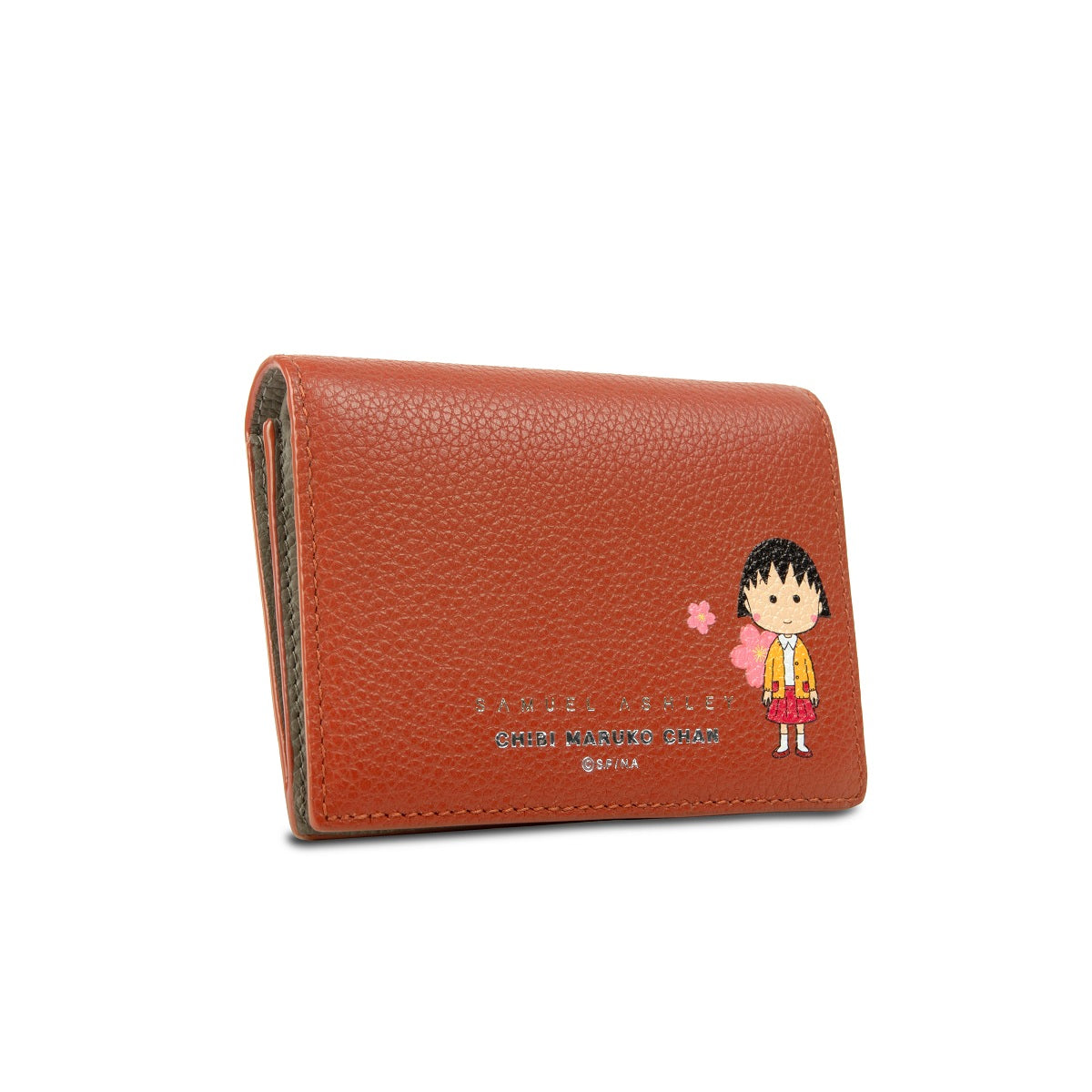 Samuel Ashley x Chibi Maruko Chan Genuine Leather Bifold Wallet for Men & Women - Perfect for Everyday Use, Travel & Gift Giving