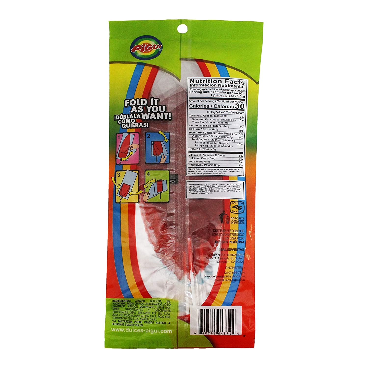 Pigui Slaps Tropical Flavor Paletas Mexican Candy - 100 Lollipops for Parties, Gifts & Snacking | Authentic Mexican Treats