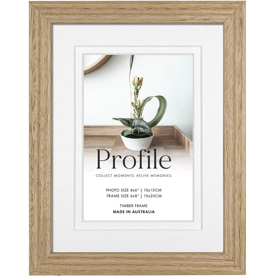 Natural Oak Wood Picture Frames 6x8 & 4x6 Inches - Handcrafted Photo Frames for Wall Display, Home Decor, and Wedding Photos