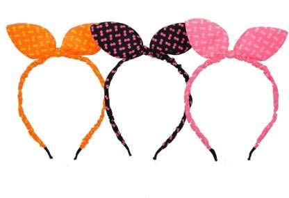 Panaakhi Baby Girls Rabbit Ears Headband - 3 Pack Multicolor Hair Bows for Newborn Toddler Infants - Perfect for Photoshoots, Birthday Parties & Dress-Up Play