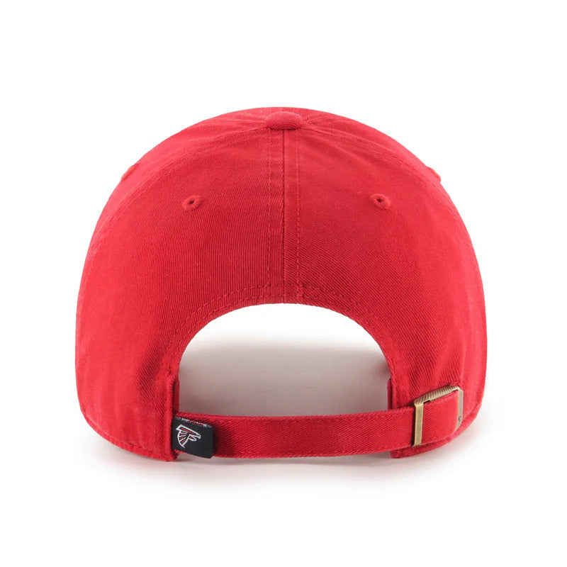 47 Brand Atlanta Falcons Cleanup Adjustable Hat - Red | NFL Team Logo Baseball Cap for Men & Women | Perfect for Game Day, Sports Events & Outdoor Activities