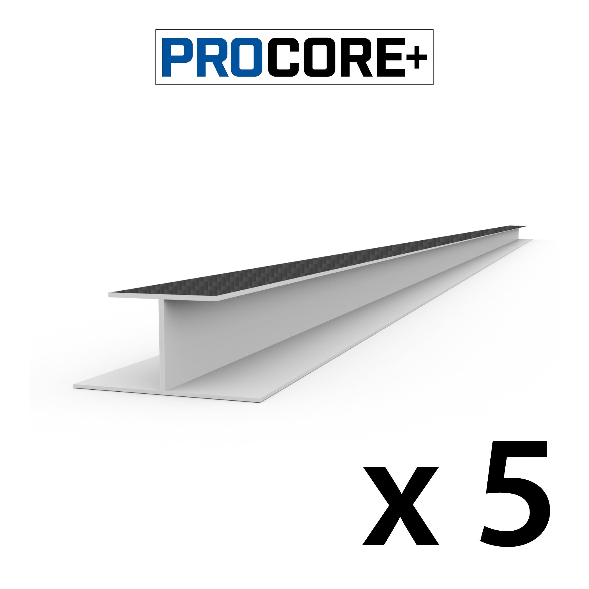 8 ft. PROCORE+ Black Carbon Fiber PVC H Trim Pack - Durable Auto & Home Edge Protection for Doors, Walls & Furniture