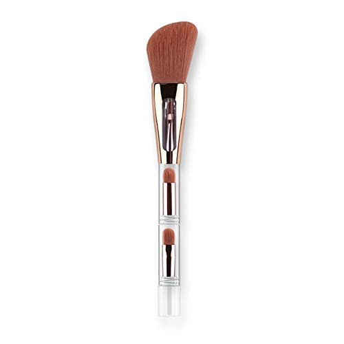 Linhengyu Professional 4-in-1 Makeup Brush Set - Eyebrow, Powder & Face Brush with Nylon Bristles for Women & Girls | Perfect for Contouring, Foundation & Everyday Makeup Application