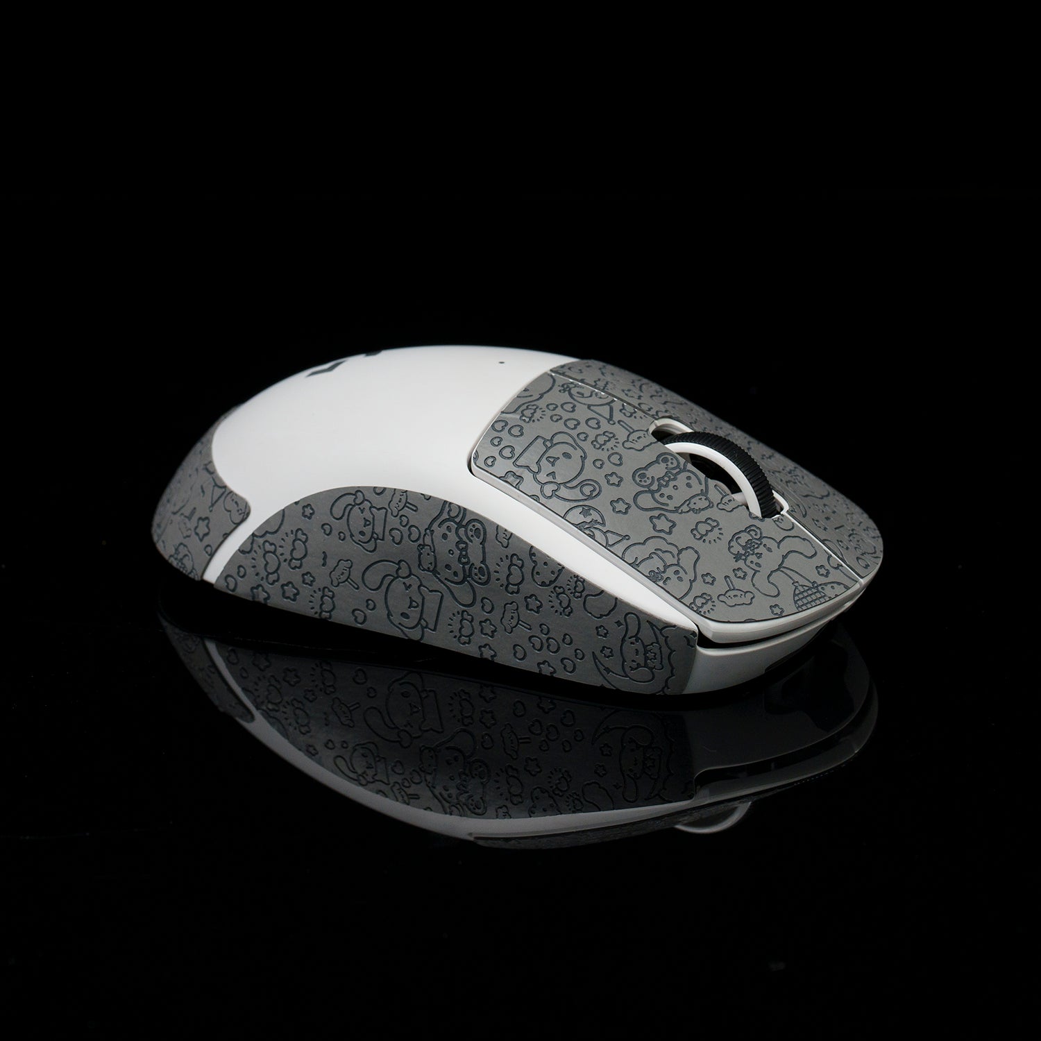 BT.L Mouse Grip V4 for Logitech G Pro X Superlight & Superlight 2 - Grey Cartoon Design Gaming Grip Tape | Enhanced Control & Comfort for FPS, MOBA & Esports Gaming