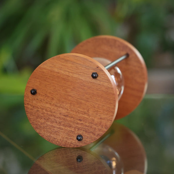 Premium Solid Mahogany Hourglass with Black Metal Stand - Elegant Home Office Decor, Unique Gift for Graduation & Wedding - Perfect for Time Management & Meditation