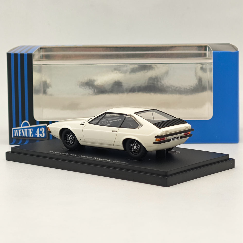AutoCult Avenue 43 1/43 Scale Volvo 1800 ESC Viking Coggiola 1971 White Resin Model Car - Limited Edition Collectible for Car Enthusiasts & Display Showcase