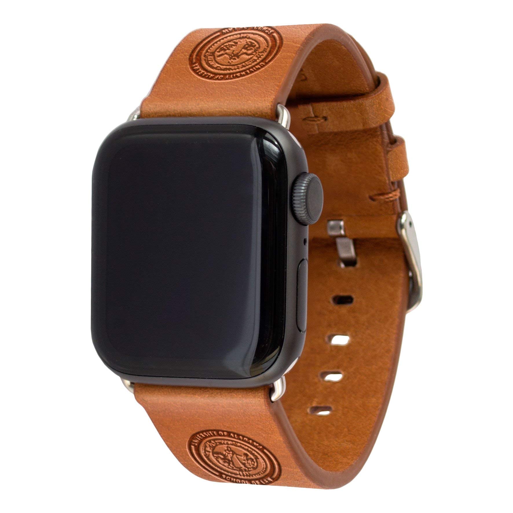 Premium Leather Apple Watch Band - University of Alabama School of Law Design - Compatible with All Apple Watch Models - Perfect for Alumni, Students & Fans - Great for School Events, Gifts & Everyday Wear