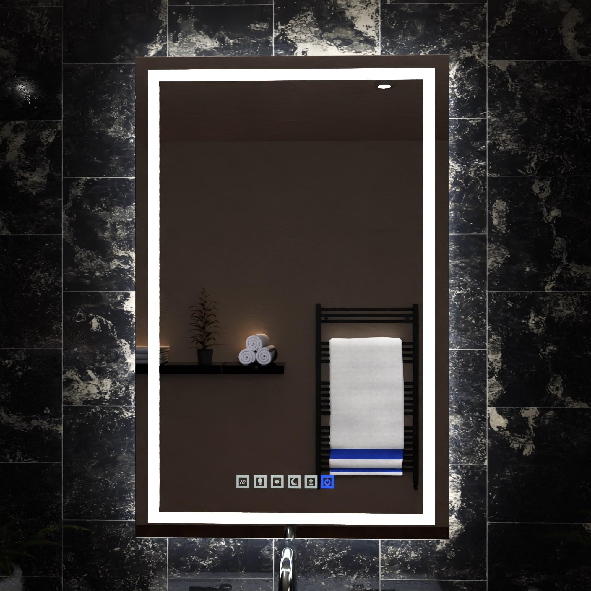 20x30 Inches LED Bathroom Mirror with Anti-Fog & Dimmable Lights - Backlit & Front Lit Vanity Mirror with Tempered Glass & Memory Function - Perfect for Modern Bathrooms, Makeup Vanity & Spa Decor