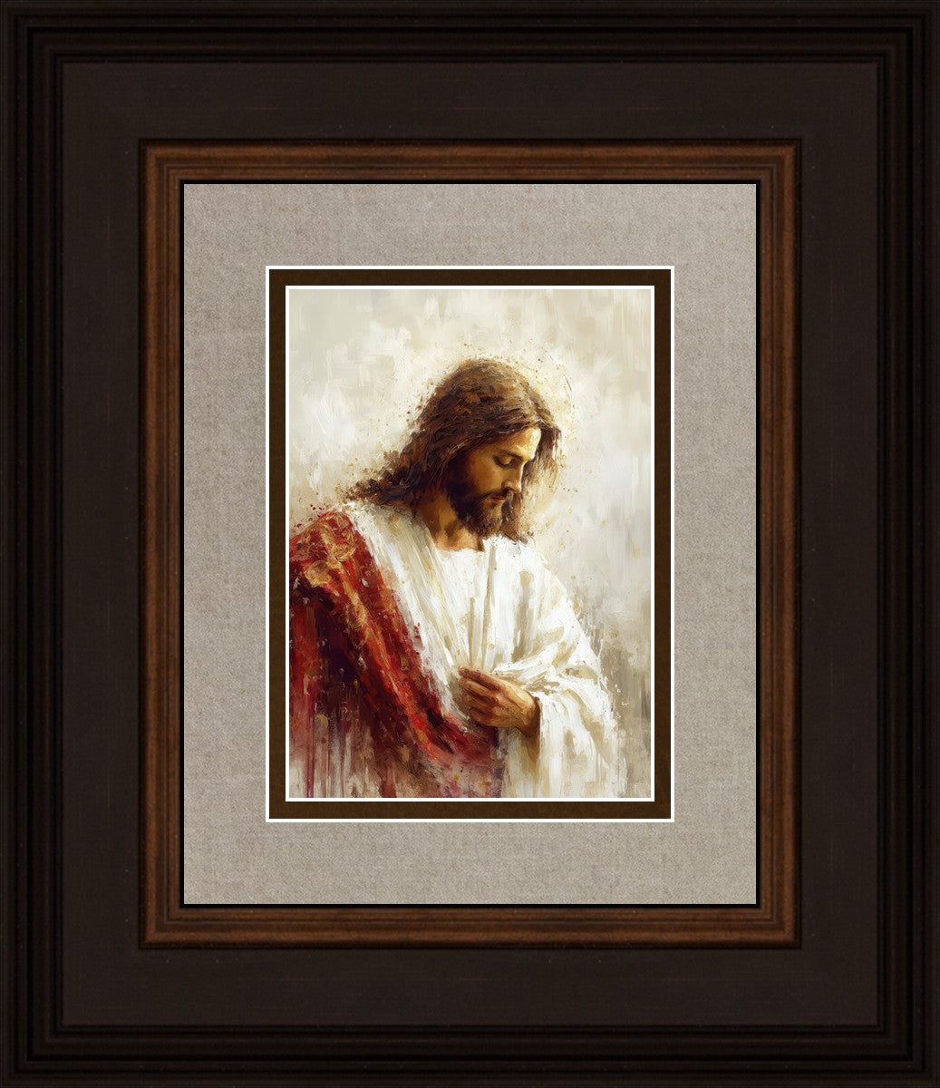 Jesus Christ in Red Robes - Religious Wall Art for Home & Church Decor - Perfect for Prayer Rooms, Sunday Schools & Christian Gifts