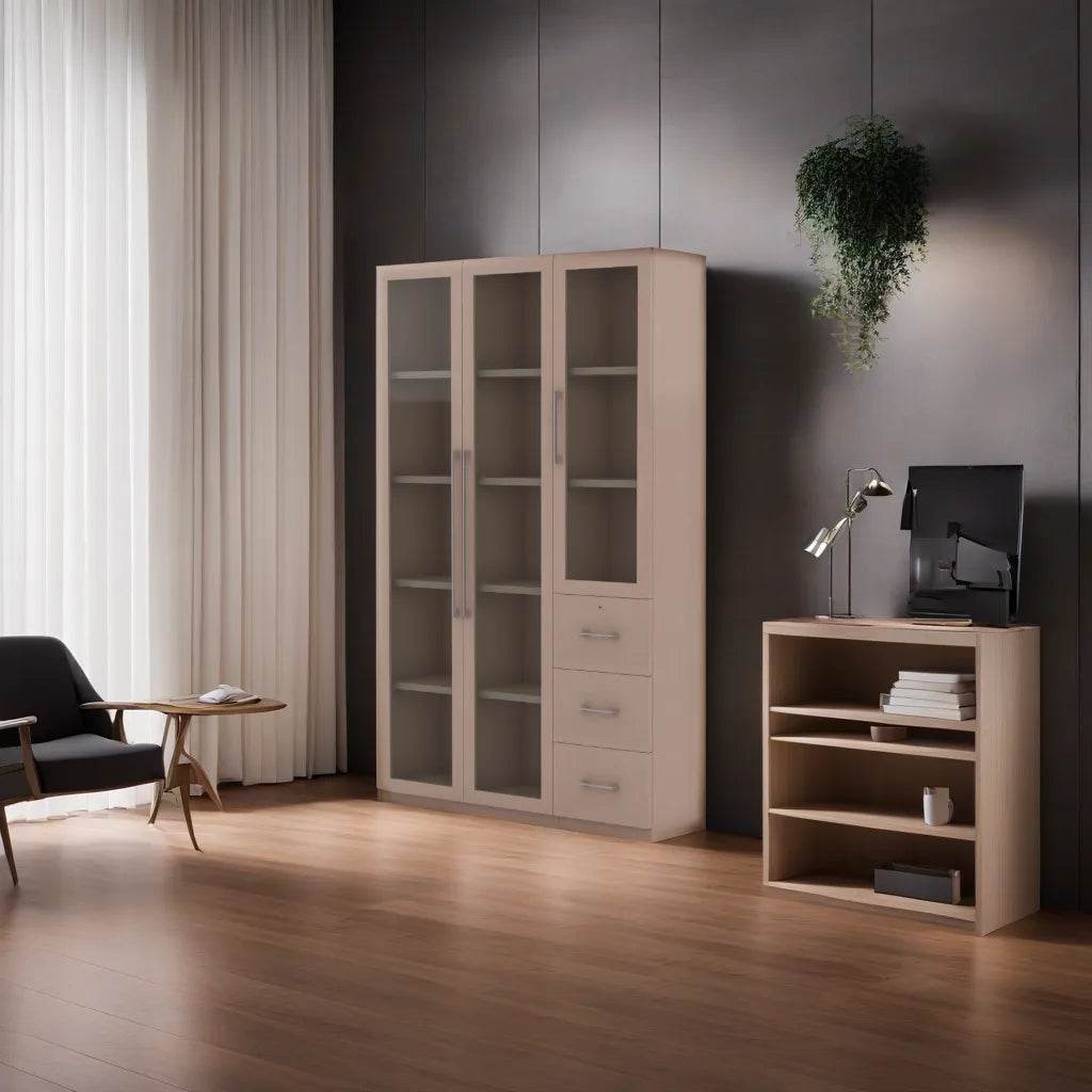 Micah V Display Bookshelf - Modern Wooden Bookcase for Home & Office - Perfect for Living Room, Bedroom, and Study Organization