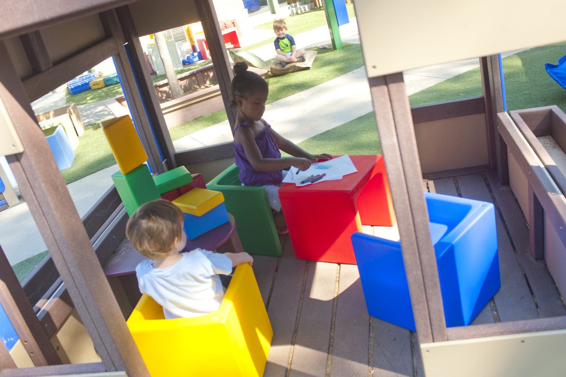 CHAIR CUBE Set of 4 - Modern Stackable Seating for Home, Office & Outdoor Use