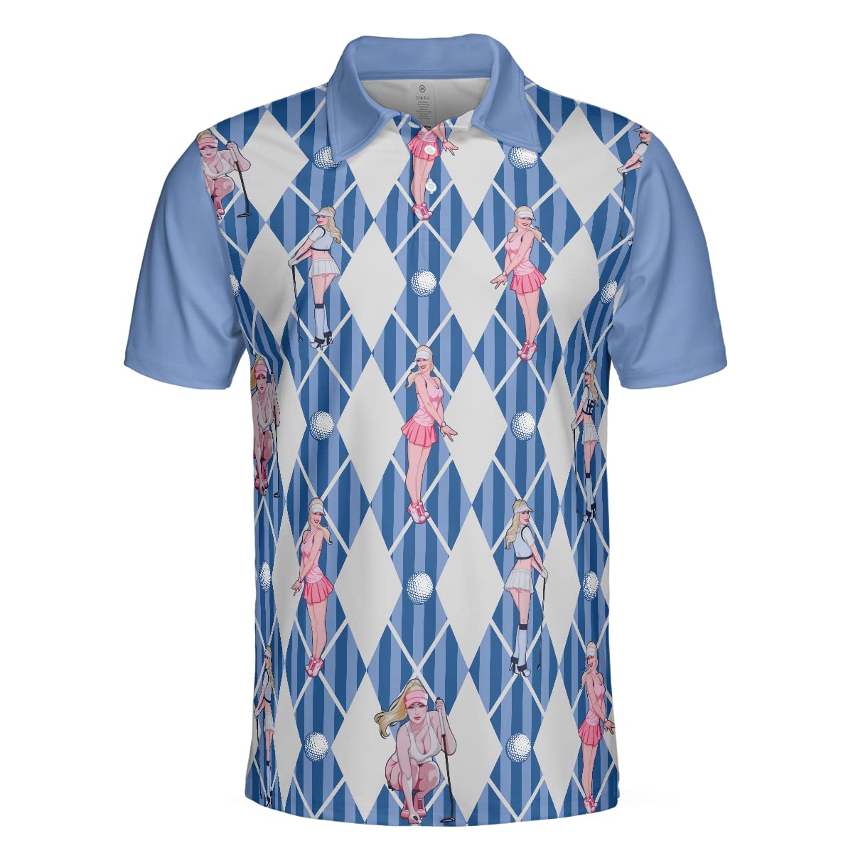 Funny Golf Shirts for Men - Sporty Short Sleeve Polo with Cool Design - Perfect for Golf Outings, Casual Wear & Funny Gift Ideas