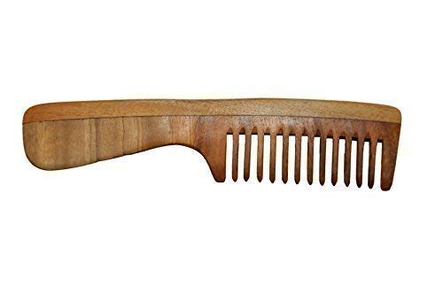 KYNA Anti Dandruff & Hair Growth Neem Wood Comb for Kids and Adults - 2 Pack Set for Scalp Massage, Detangling, and Healthy Hair Care at Home or Travel