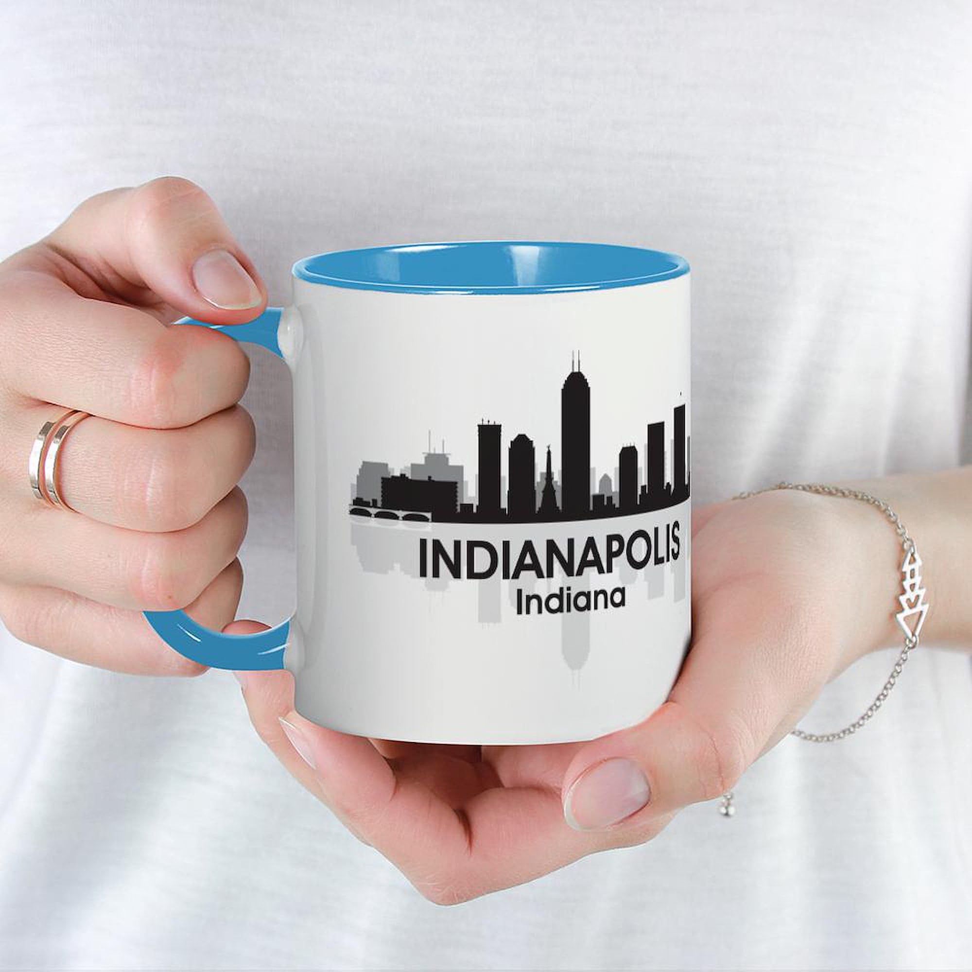 Indianapolis Skyline Ceramic Coffee Mug 11 oz (325 ml) - Perfect for Home, Office & Gifts - CafePress