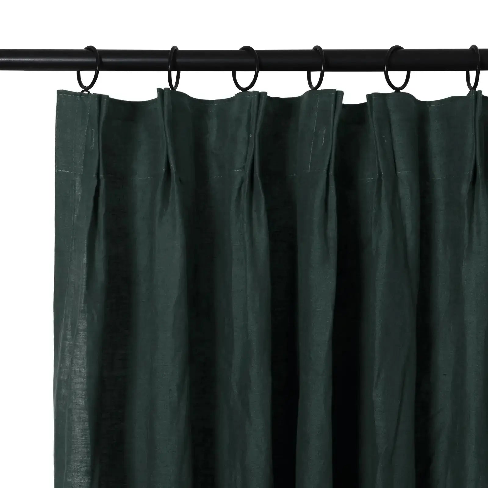 100% Linen Pleated Curtains by Doris - Elegant Window Treatments for Living Room, Bedroom & Dining Room