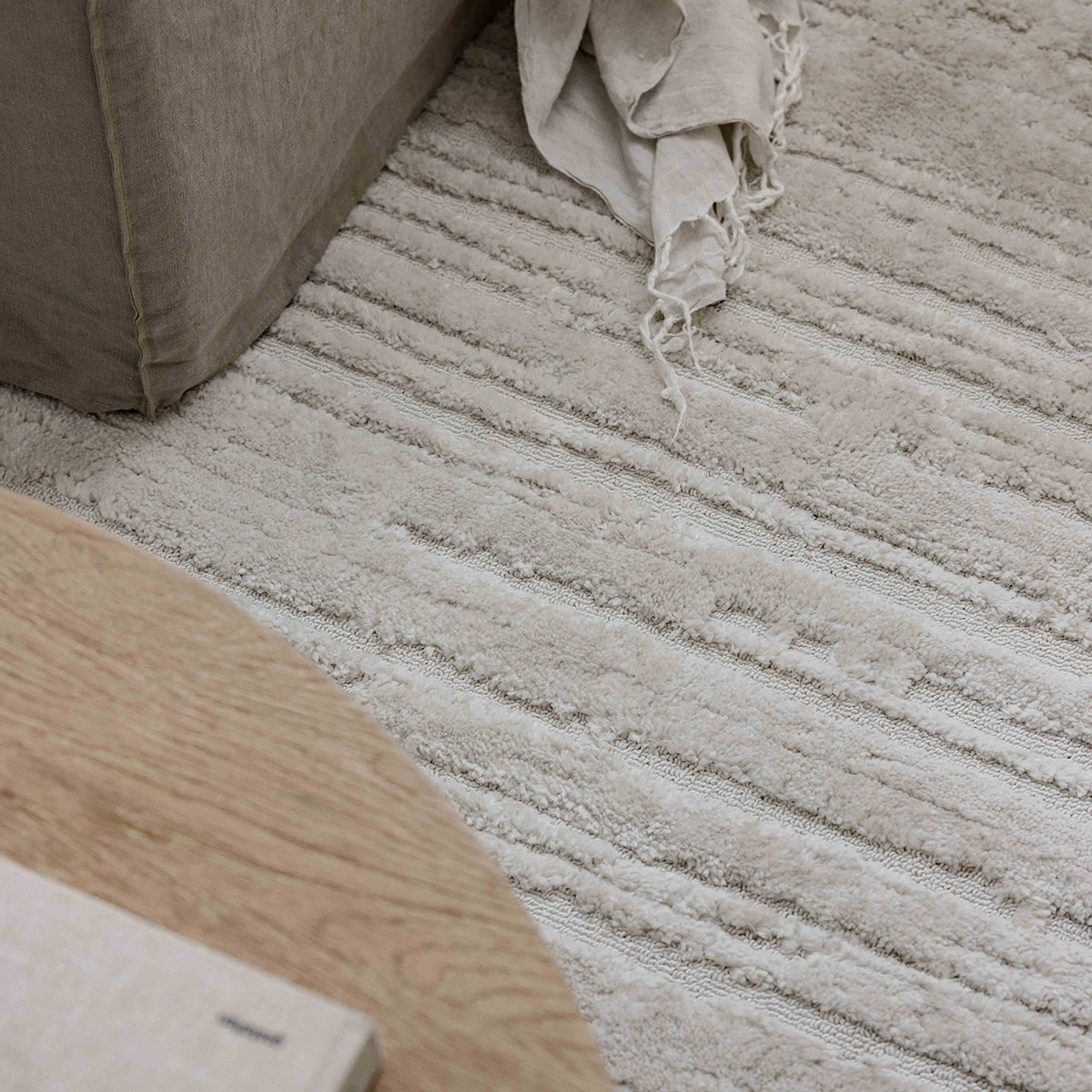 Leilani Textured Rug - Soft Non-Slip Boho Area Rug for Living Room, Bedroom & Nursery - Perfect for Home Decor and Cozy Spaces