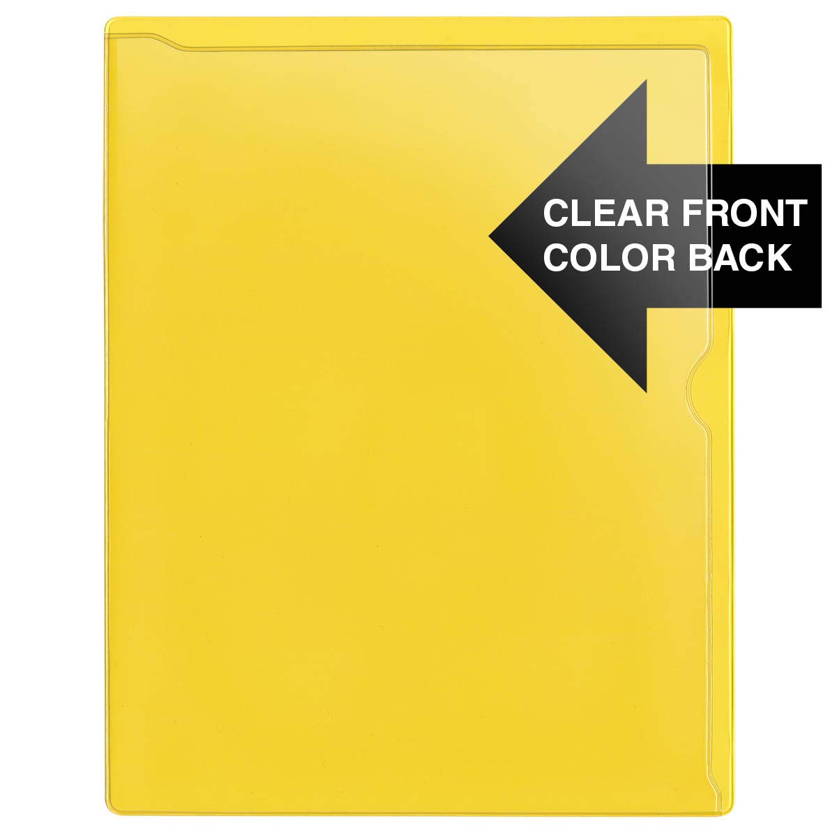 StoreSMART Heavy Duty 50-Pack Yellow Plastic Paperwork Organizers with Clear Front - Office File Folders for Documents, Receipts & Bills Organization - Perfect for Home, Office or School Use