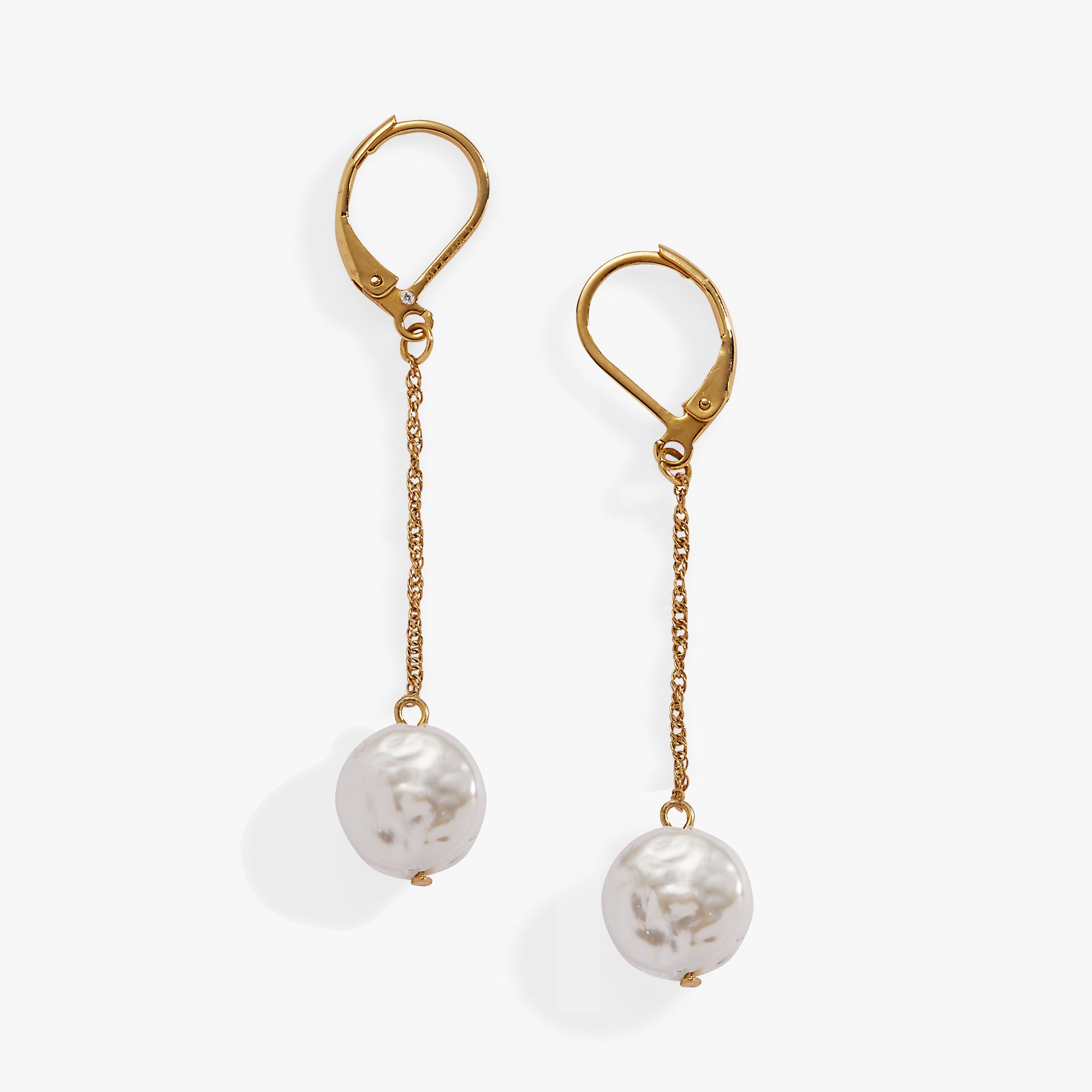 Elegant Coin Pearl Lever Back Earrings for Women – Perfect for Weddings, Parties & Everyday Wear
