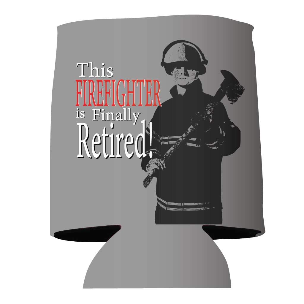Custom Firefighter Retirement Party Can Cooler - Personalized Beer Koozie for Retirement Gifts & Celebrations - Perfect for Outdoor BBQs, Camping & Tailgating
