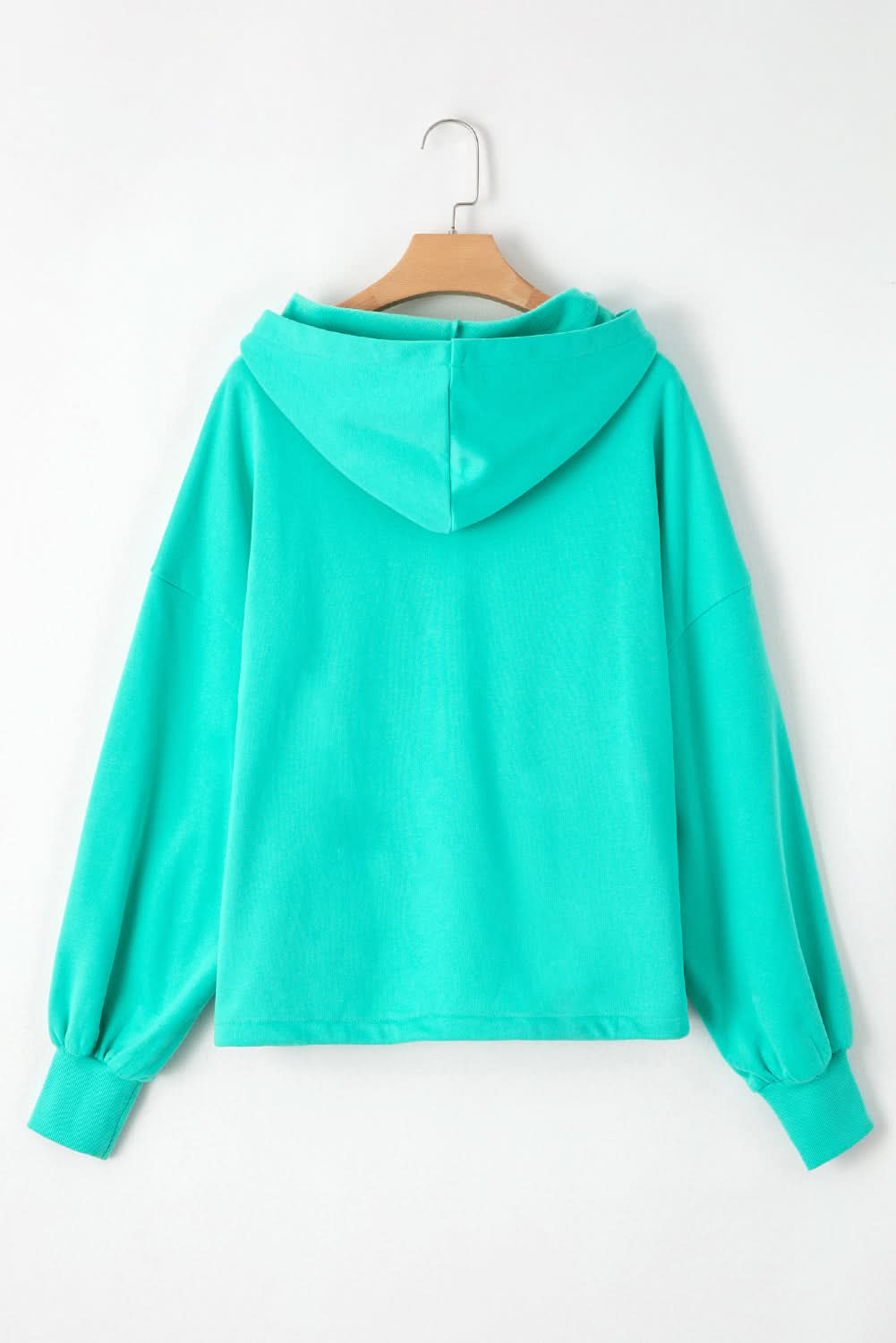 Aruba Blue Fleece Hoodie for Men & Women - Soft & Warm Zip Up Sweatshirt with Pockets - Perfect for Outdoor Activities, Casual Wear & Travel