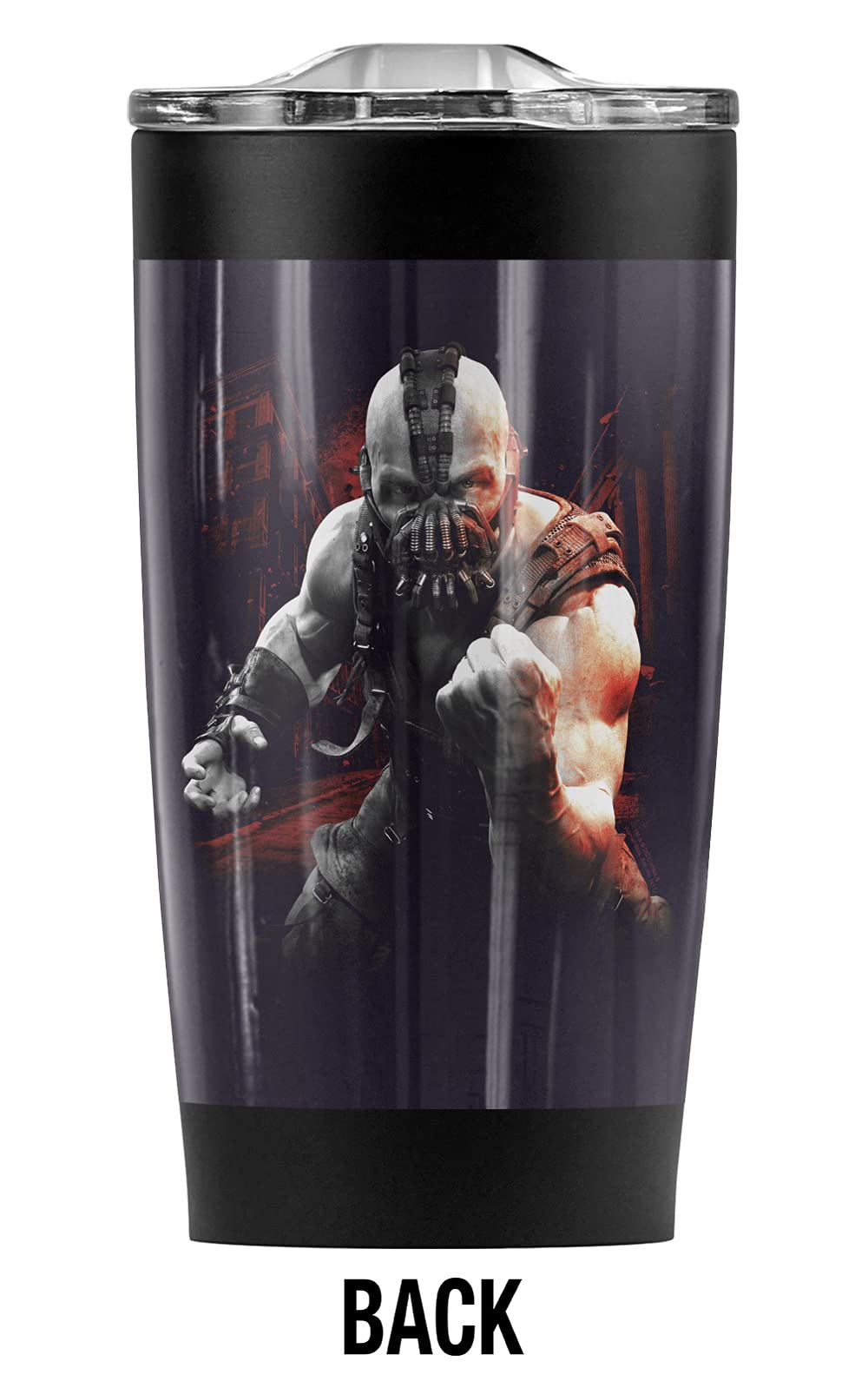 Batman Dark Knight Rises Bane Stainless Steel Tumbler 20oz - Vacuum Insulated Coffee Travel Mug with Leakproof Lid - Keeps Hot & Cold for Hours - Perfect for Office, Gym, Camping & Car Commutes