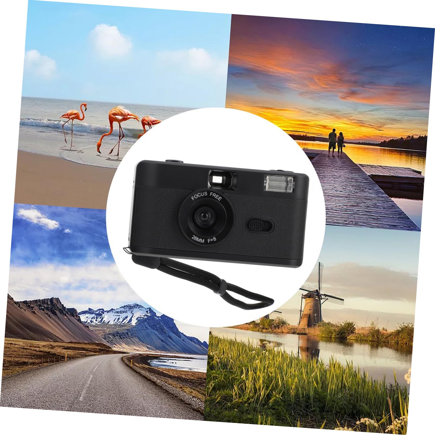 Gatuida 35mm Film Camera - Reusable Retro Camera with Built-in Flash, Vintage Style Travel Camera for Adults | Perfect for Travel, Street Photography & Vintage Enthusiasts