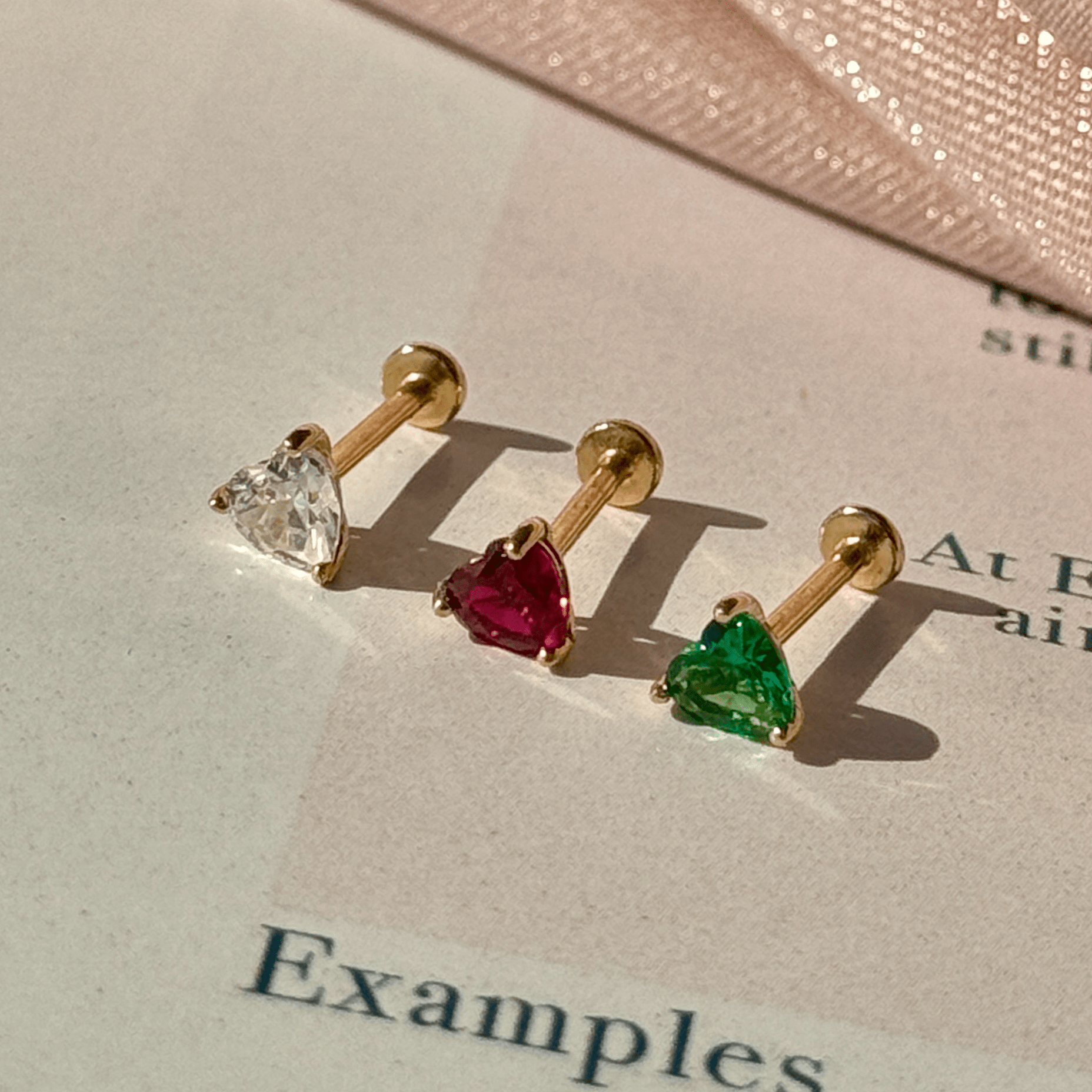 14k Yellow Gold Ruby Heart Stud Earrings for Women - Dainty & Elegant Jewelry Gift for Valentine's Day, Anniversary or Birthday