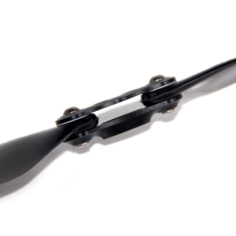 FLUXER Pro 18.2x5.9in D4-D12 (M3x2) Glossy Carbon Fiber Folding Propeller for RC Drones - Compatible with Quadcopter, Hexacopter, Multirotor Aircraft - Perfect for DIY Hobby, Racing, and Aerial Photography Drones