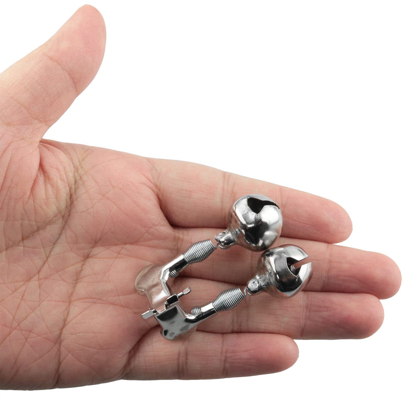 10pcs Metal Fishing Rod Alarm Bells - Double Bells Bite Indicators for Freshwater & Saltwater Fishing - Durable Silver Fishing Accessories for Night Fishing & Ice Fishing