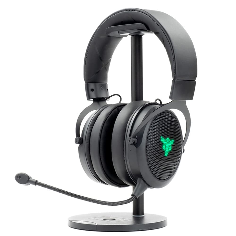 ITek H500WB Wireless Gaming Headset with Detachable Mic, Bluetooth, Noise Cancelling, LED Lights - Compatible with PC, PS4, Xbox - Perfect for Online Gaming & Streaming - Black