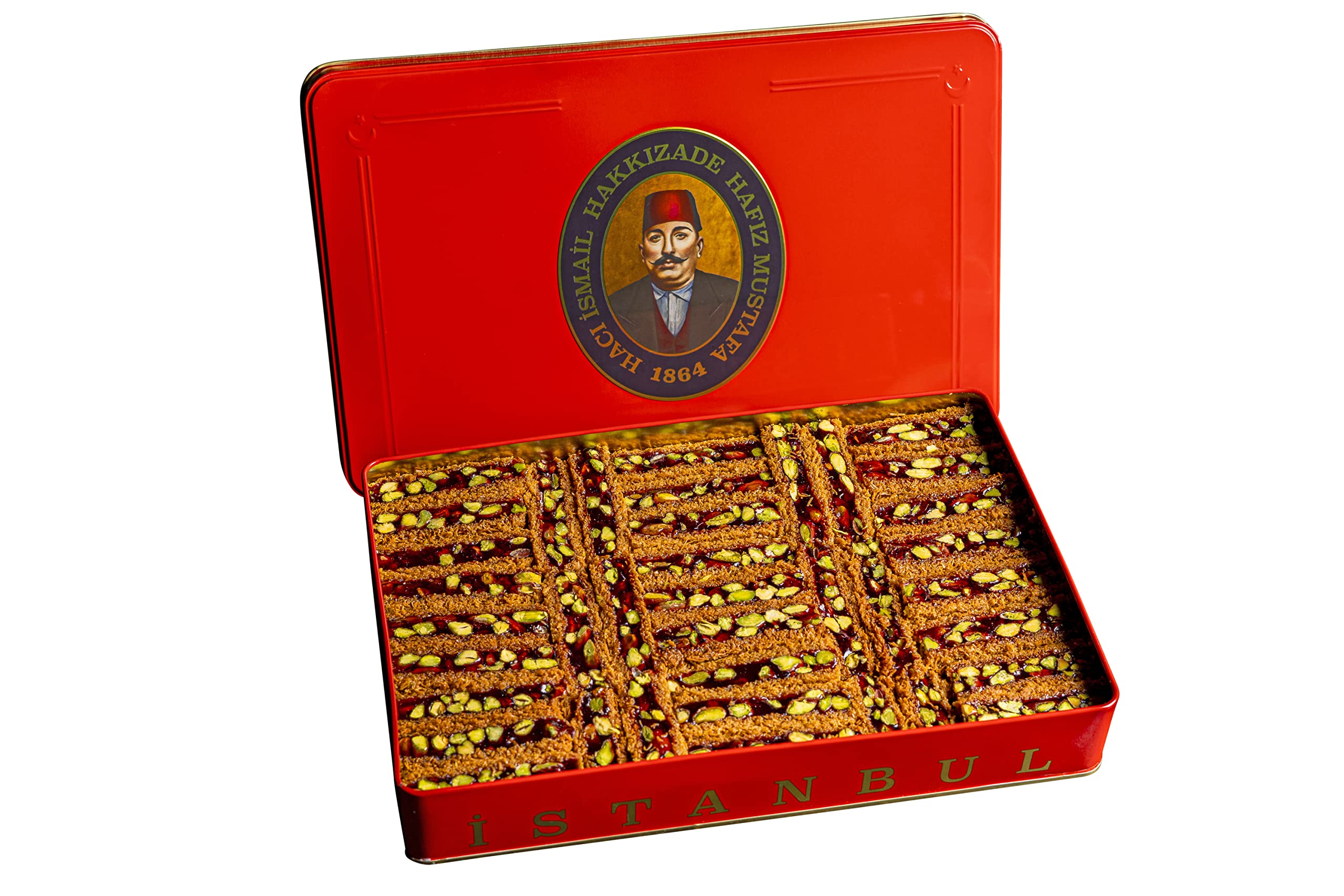 Hafiz Mustafa 1864 Istanbul Turkish Delight & Ottoman Kadaifi Dessert Snacks - Pistachio, Pomegranate, Milk Flavored Turkish Sweets Gift Box for Birthday, Christmas, Holiday Gifts - Perfect for Parties, Family Gatherings & Special Occasions