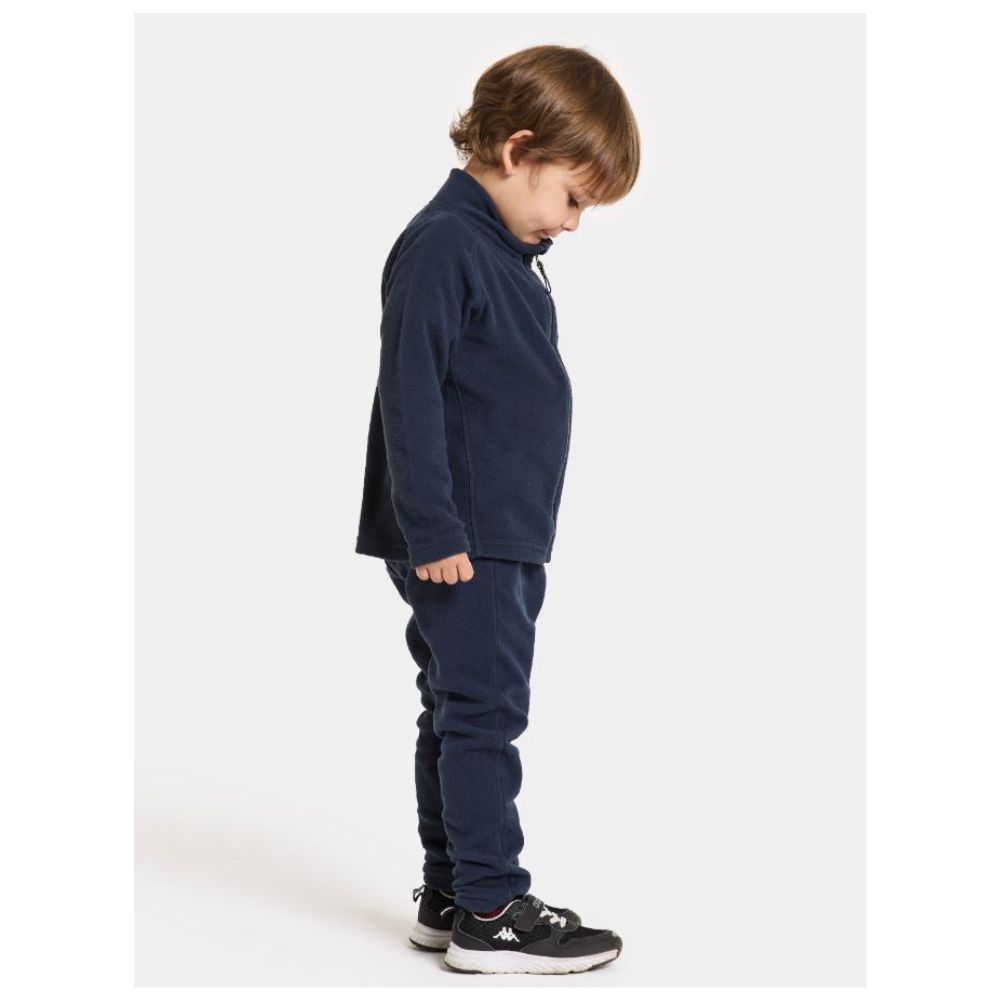 Didriksons Monte Full Zip Kids Fleece Jacket - Warm & Cozy Navy Blue Fleece for Boys & Girls - Perfect for Outdoor Play, School & Winter Activities