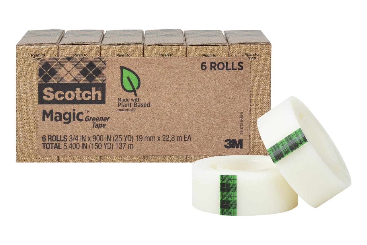 Scotch Magic Greener Tape - 6 Rolls, 0.75