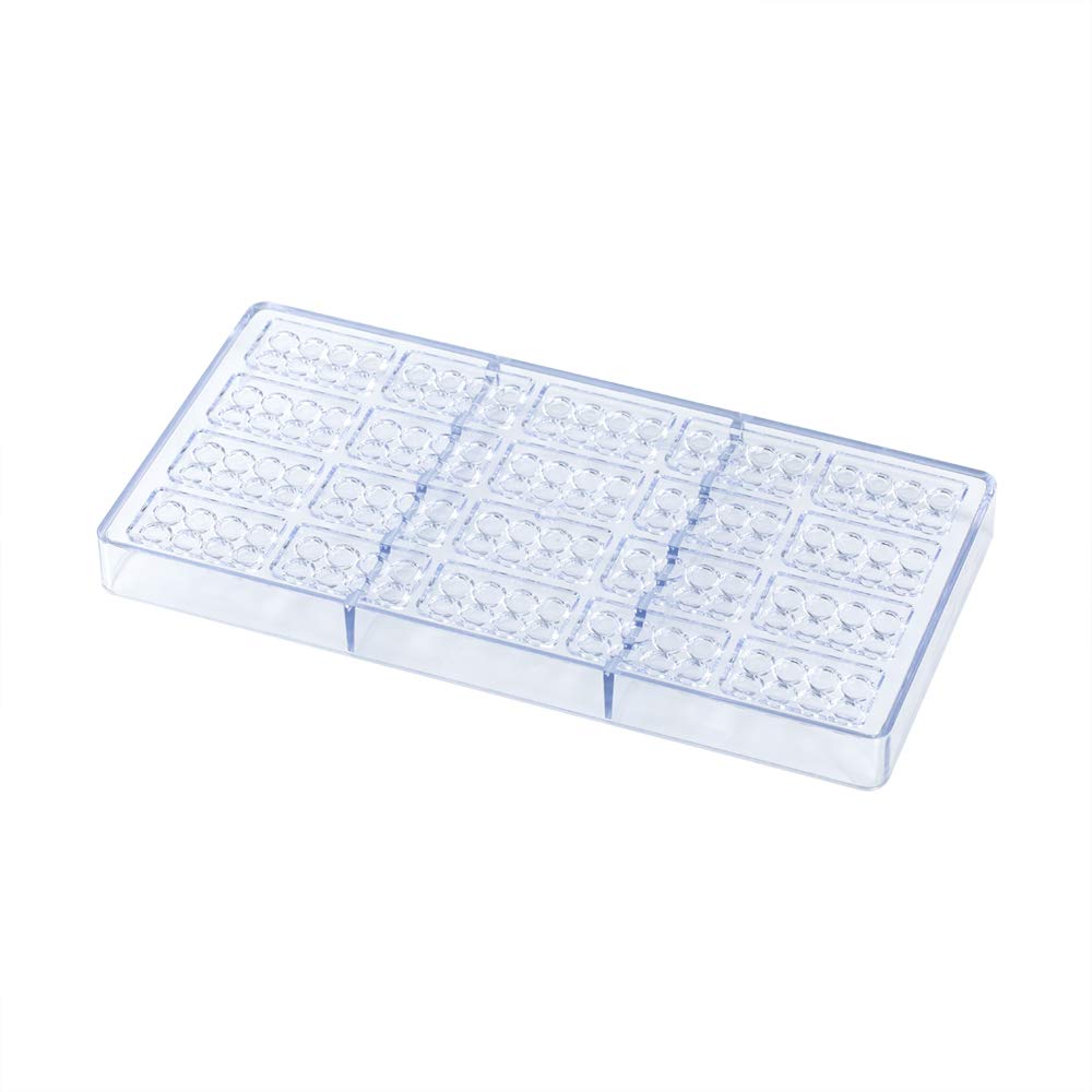 Restaurantware Pastry Tek 10.8 x 5.3 Inch Candy Molds - 10 Pack Clear Polycarbonate Jello Building Block Molds with 20 Cavities | Freezer & Dishwasher Safe, Easy Release | Perfect for Baking, Candy Making, DIY Desserts & Party Treats