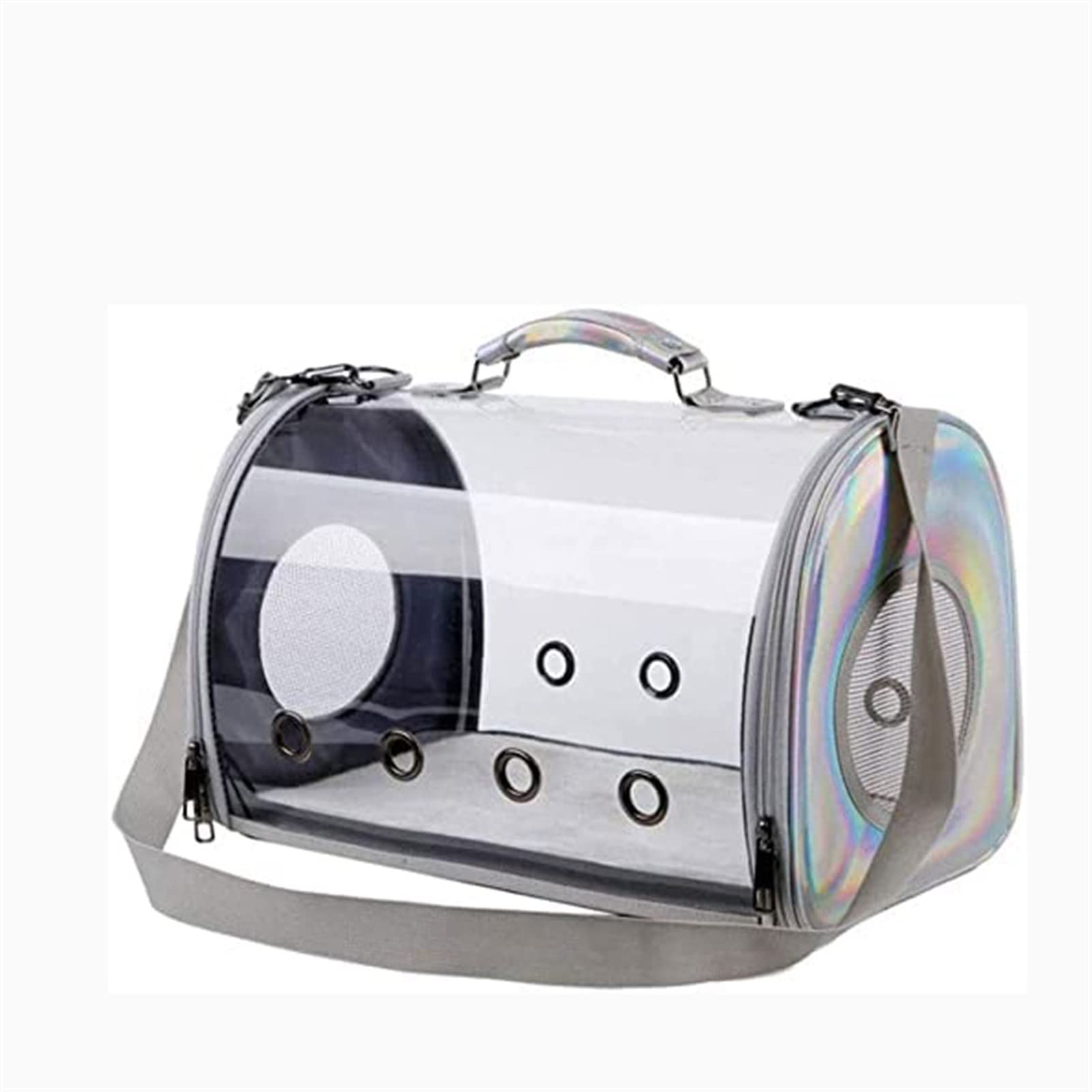 Portable Pet Carrier Bag for Cats & Dogs Up to 20lbs - Breathable Travel Carrier with Safety Leash & Foldable Bowl - Ideal for Air Travel, Vet Visits & Outdoor Adventures