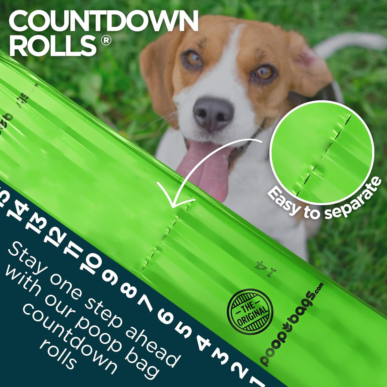 The Original Poop Bags® - 38% Plant-Based USDA Certified Dog Waste Bags | Unscented, Leak-Proof & Durable Poop Bags for Dogs (960 Count) | Perfect for Daily Walks, Park Visits & Pet Cleanup