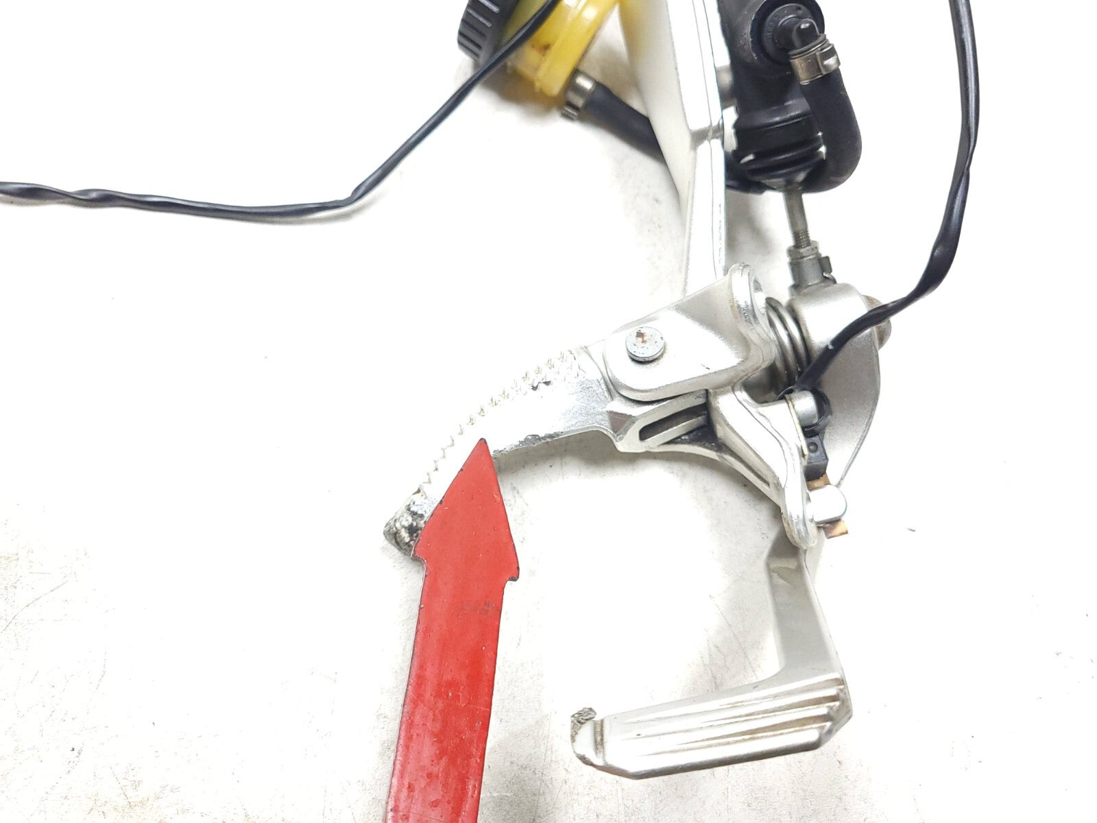 05-08 BMW K1200R K1200 Right Front Foot Peg & Brake Pedal with Master Cylinder - OEM Replacement Part for Motorcycle Repair & Riding Comfort