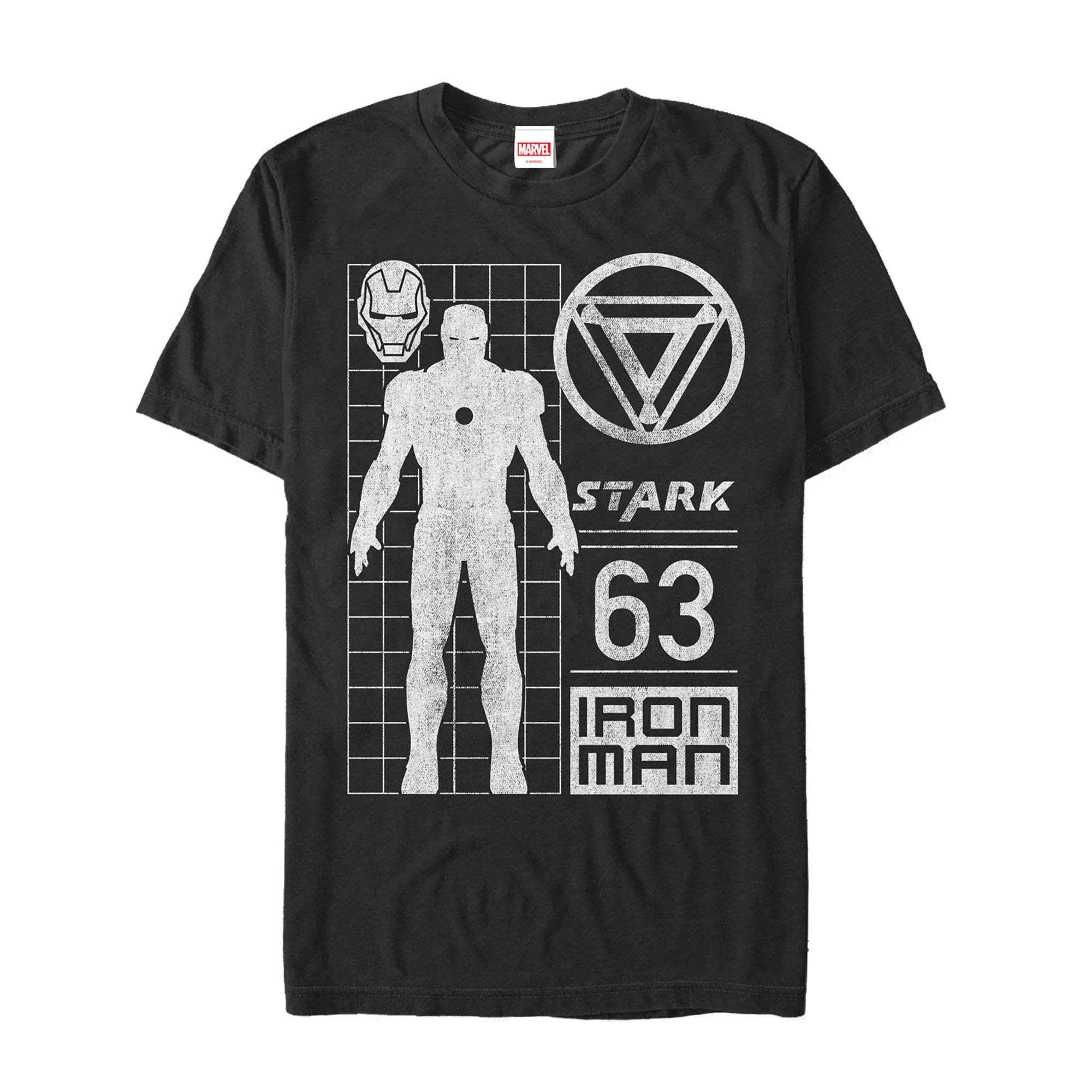 Marvel Iron Man Stark 63 Graphic T-Shirt for Men - Cool Superhero Tee for Casual Wear, Cosplay & Marvel Fans