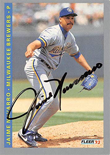 1993 Fleer #255 Jaime Navarro Autographed Baseball Card - Milwaukee Brewers Player 67 | Collectible Sports Memorabilia for Fans & Card Collectors