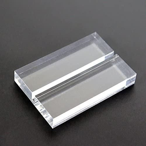 6Pcs Clear Acrylic Sign Holders with Heavy Base - Wedding Table Number Stands, Place Card Display Holders for Events, Restaurants & Office Decor