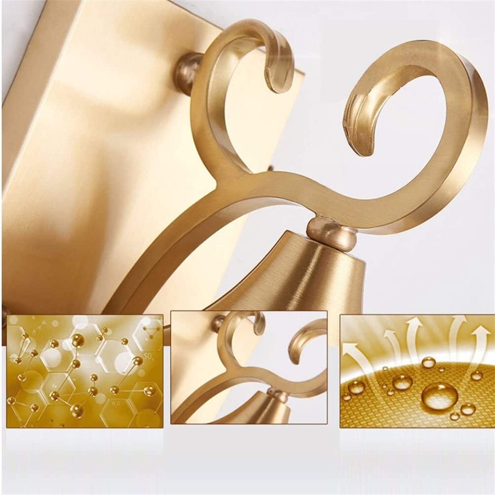 Outdoor Wall Light - Brass Wall Lamp with Glass Shade, Waterproof Fence Lighting, Victorian Style Street Lantern (21x40cm) - Perfect for Garden, Patio, Porch & Exterior Decoration