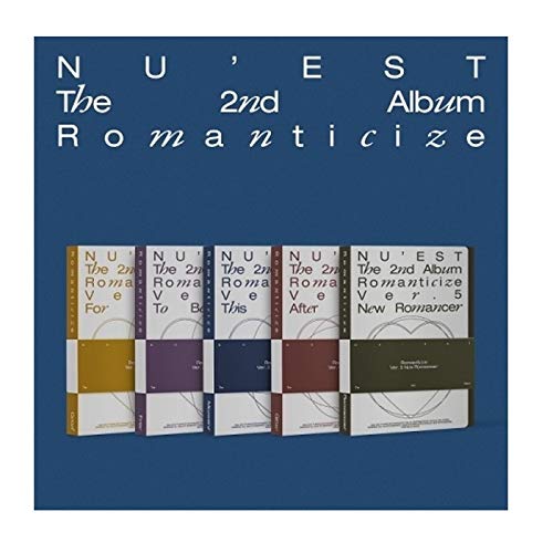 NU'EST Romanticize 2nd Album (5 Versions Set) - Poster, 52p Photobook, Lyrics Book, Postcards, Bookmark & Photocards | K-POP Collectors Edition | Perfect for Fans, Gift Giving & K-POP Merch Displays