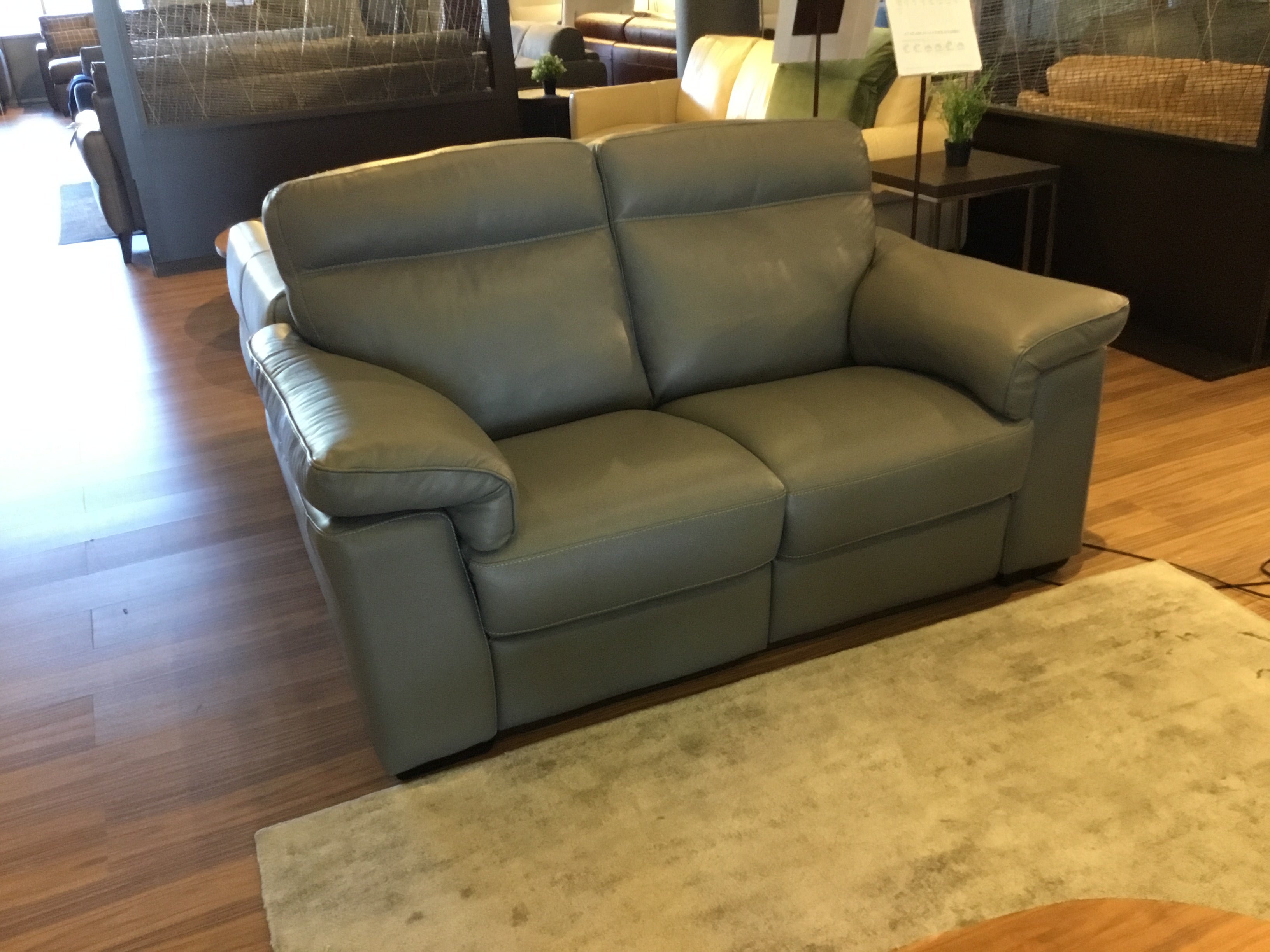 Natuzzi Editions B757 Brivido Power Recliner Sofa - Modern Leather Reclining Sectional for Living Room, Home Theater & Relaxation