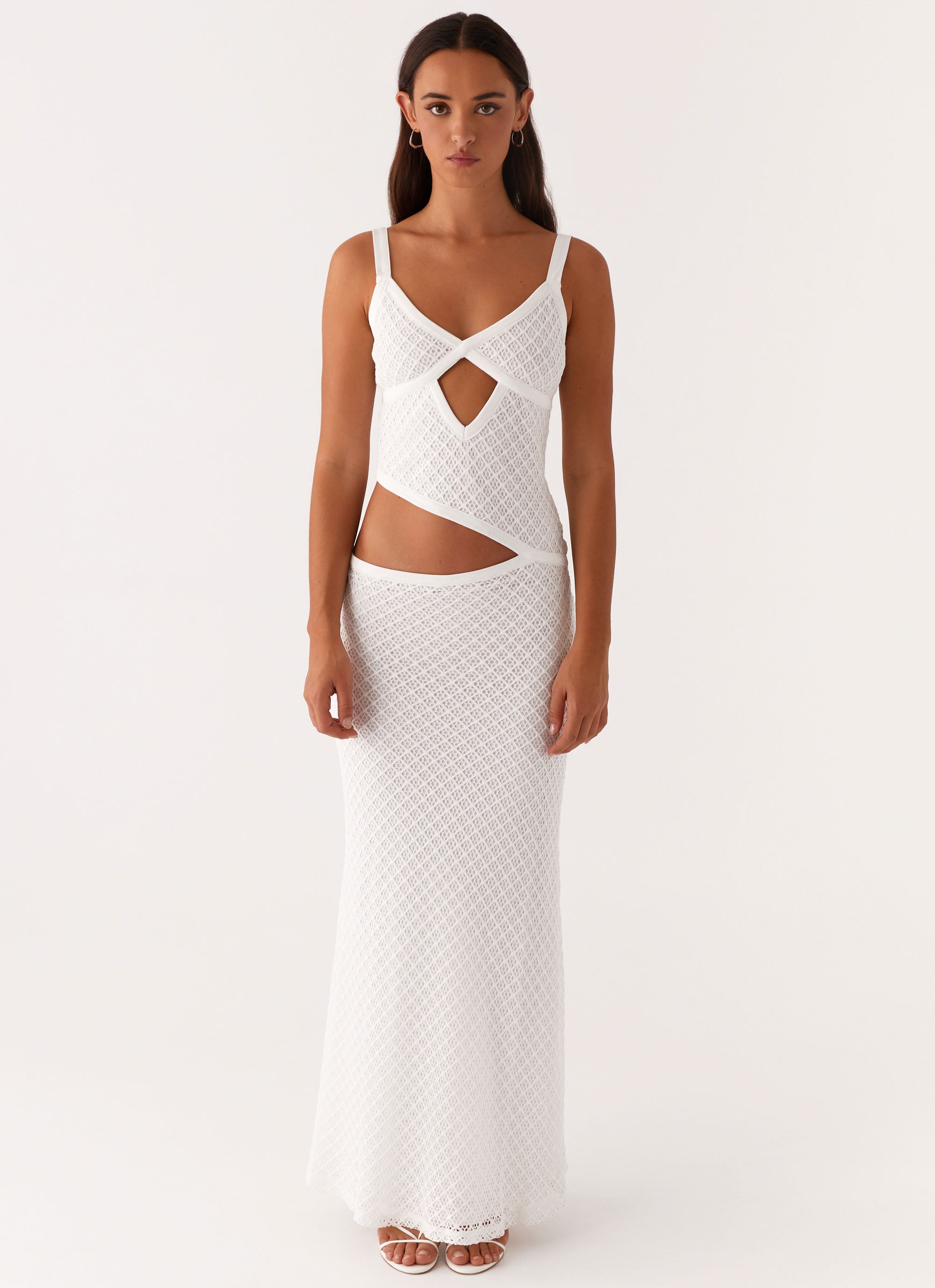 Jocelyn Maxi Dress - White Crochet Lace Summer Dress for Women | Boho Beach Wedding Guest Outfit
