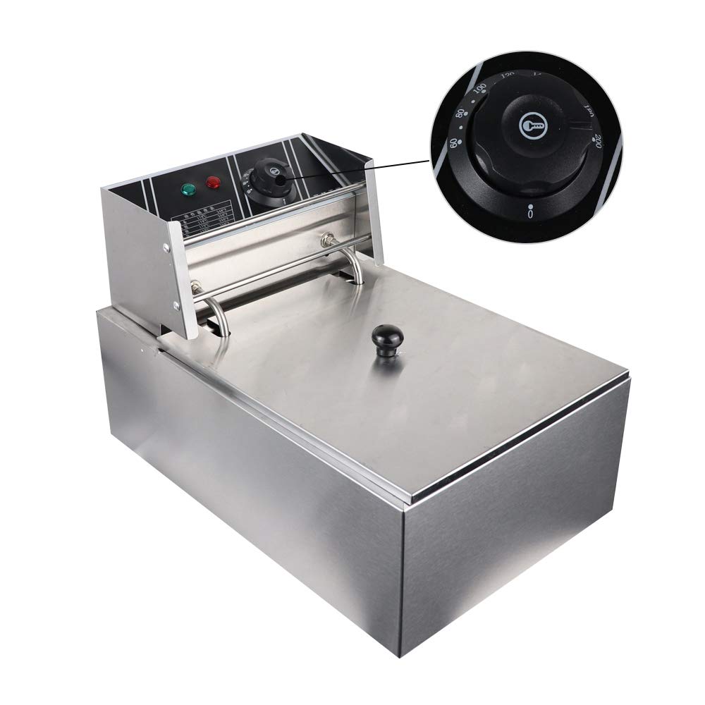 6L Electric Deep Fryer - Stainless Steel Commercial Countertop Fryer for Chicken, French Fries & More | Perfect for Restaurants, Food Trucks & Home Kitchens
