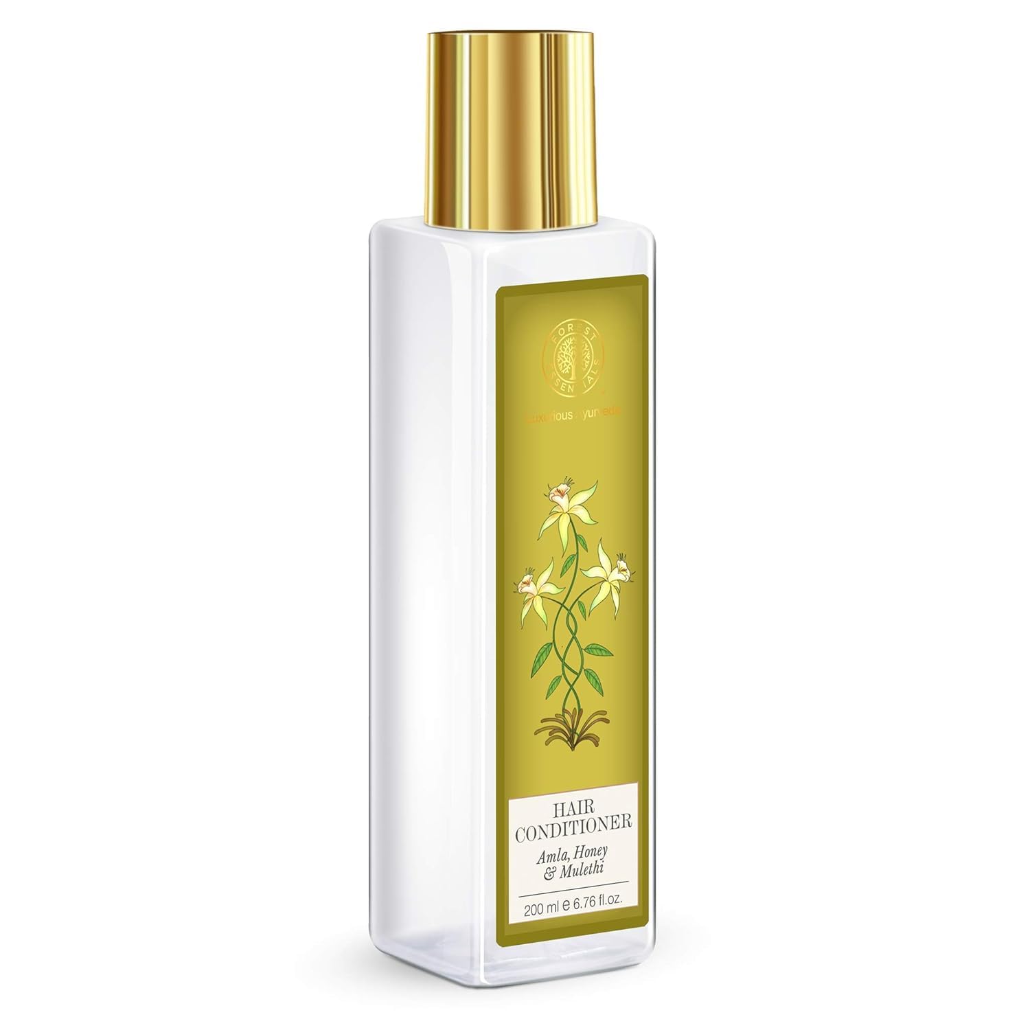 Forest Essentials Hair Cleanser with Amla, Honey & Mulethi - 200ml Shampoo & Conditioner Combo for Dry & Damaged Hair - Natural Ayurvedic Hair Care for Daily Use at Home or Travel