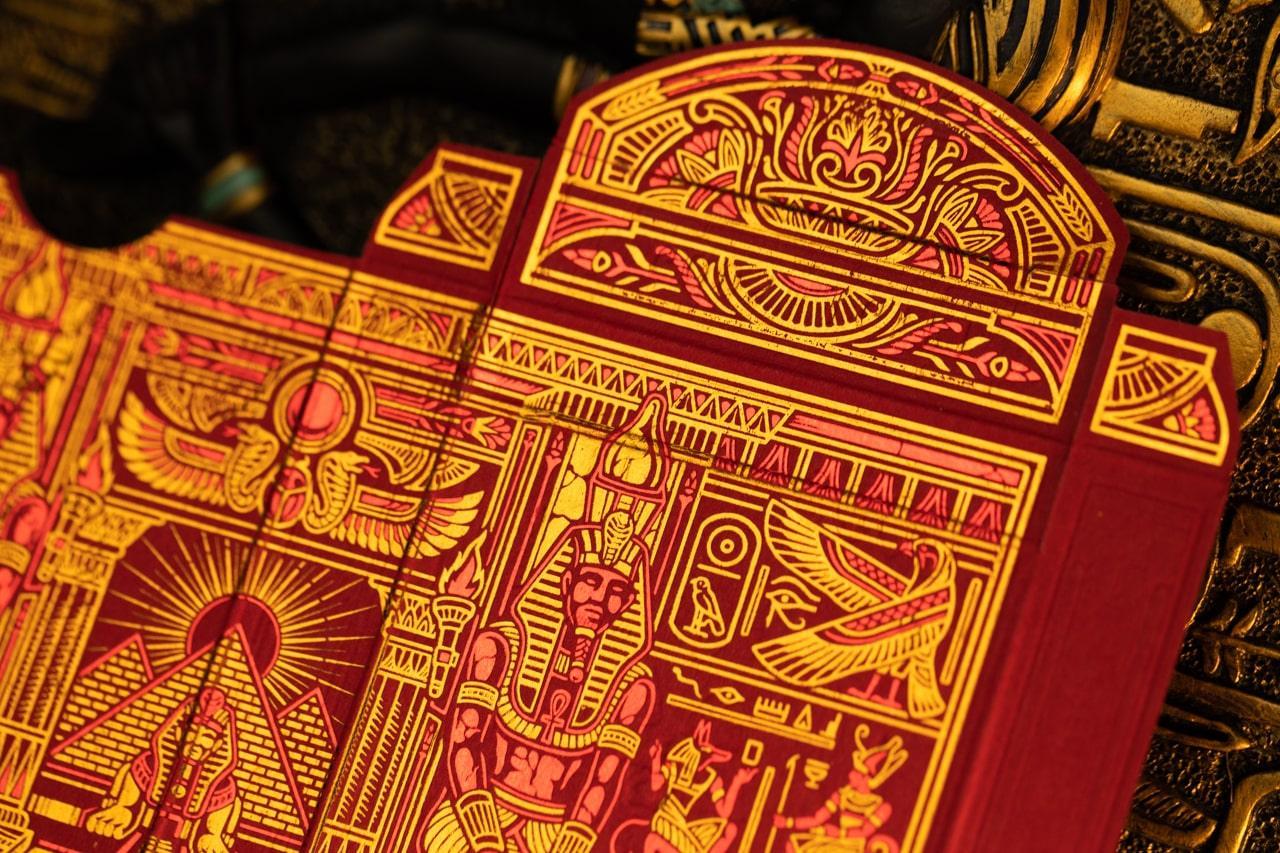 Gods of Egypt Playing Cards - Red Ochre Edition | Premium Egyptian Mythology Themed Deck for Card Games, Magic Tricks & Collectors
