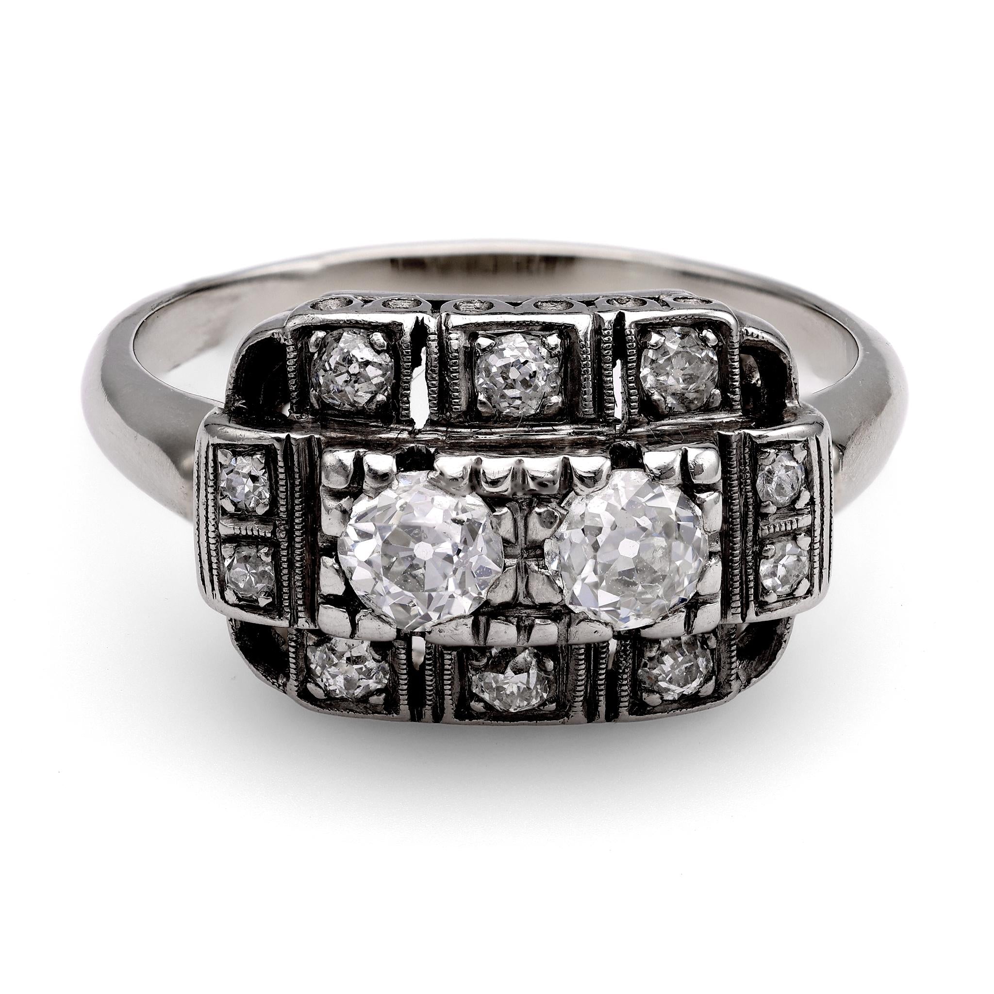 14K White Gold Diamond Ring for Women - Elegant Solitaire Engagement & Wedding Band - Perfect for Proposals, Anniversaries, and Special Occasions