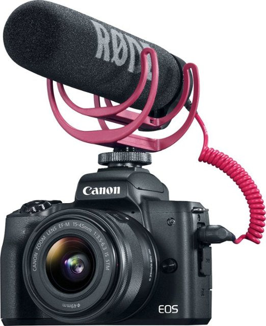 Canon EOS M50 Mirrorless Digital Camera with 15-45mm Lens - 24.1MP APS-C Sensor, 4K Video, Dual Pixel AF, Wi-Fi & Bluetooth (Black) - Perfect for Vlogging, Travel Photography & Content Creation
