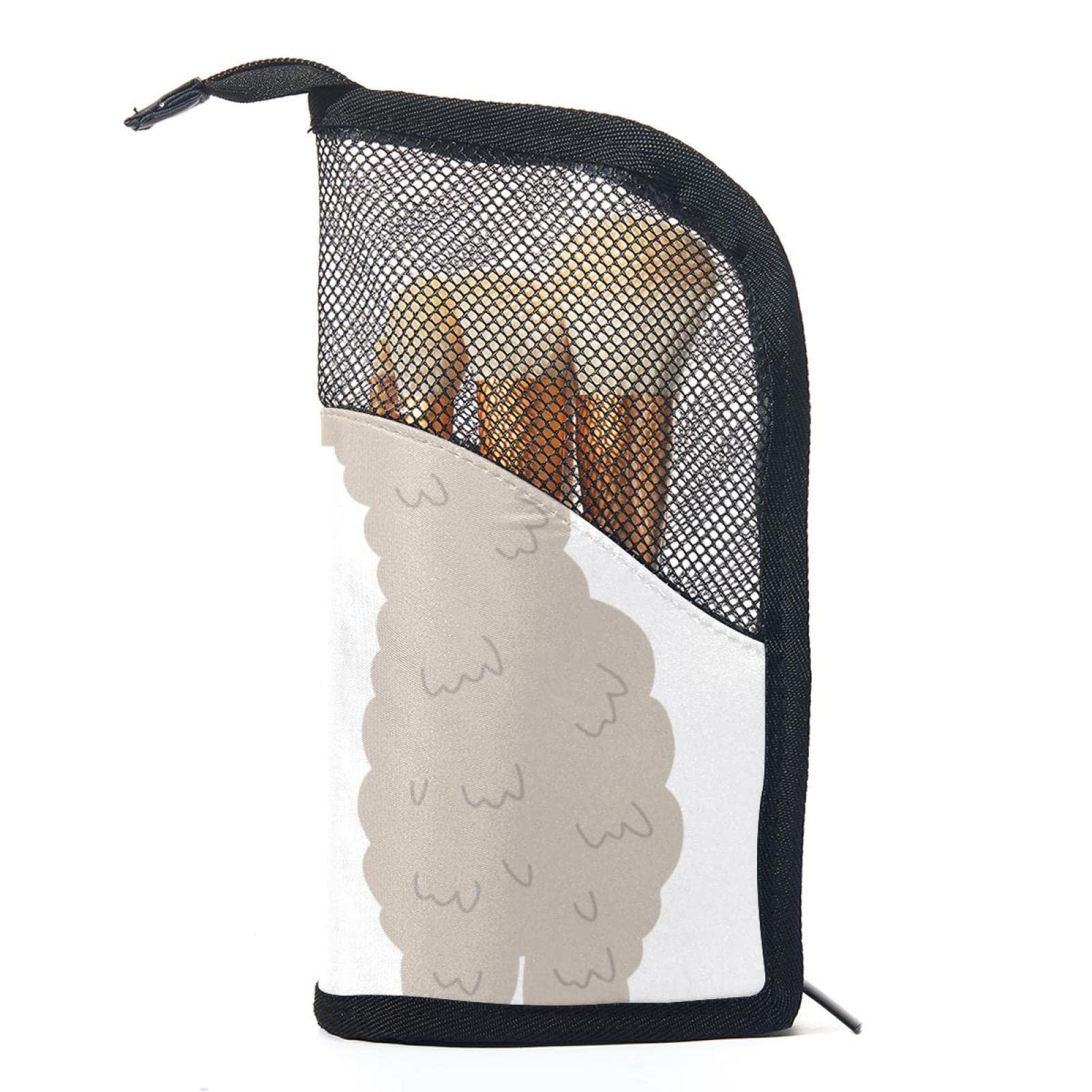 Portable Makeup Brush Organizer Bag with 12 Slots - Cute Llama Alpaca Floral Design Travel Cosmetic Brush Holder Case for Makeup Artists & Beauty Lovers - Perfect for Travel, Home Vanity & Professional Use